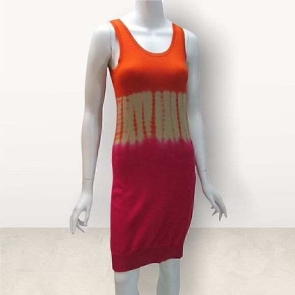 Michael Michael Kors Sleeveless Orange & Pink Mini Dress - Picture 1 of 8